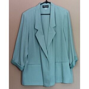 Jacket 24W New Sag Harbor Mint Green Blazer Single Button Lined